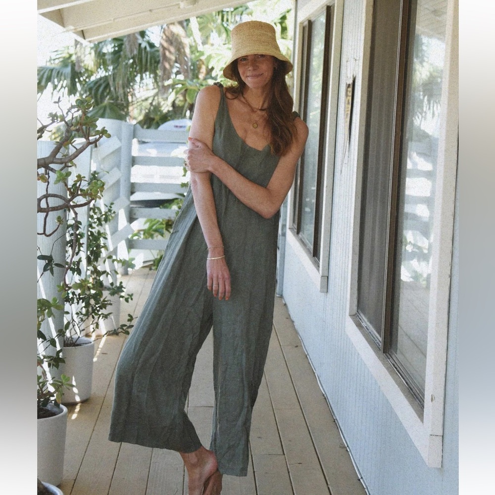 Beachwood Baby linen jumpsuit